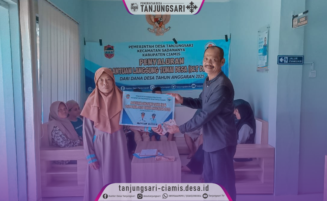 Jelang Lebaran BLT Dana Desa Tanjungsari Cair, 14 KPM Sumringah